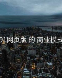 围绕 91网页版 的 商业模式 思路