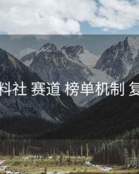 黑料社 赛道 榜单机制 复盘