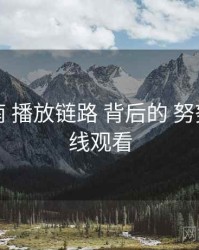 完整指南 播放链路 背后的 努努影院在线观看