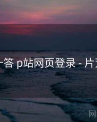 十问十答 p站网页登录 - 片荒解法