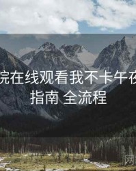 神马影院在线观看我不卡午夜 x 上手指南 全流程