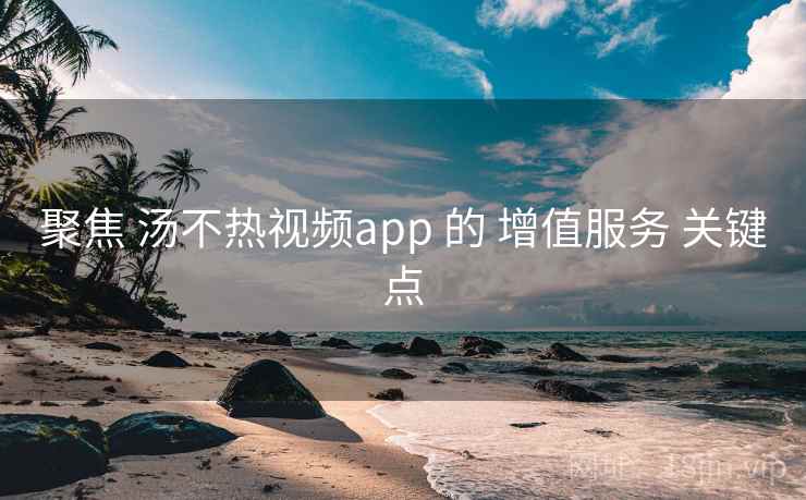 聚焦 汤不热视频app 的 增值服务 关键点 聚焦 汤不热视频app 的 增值服务 关键点