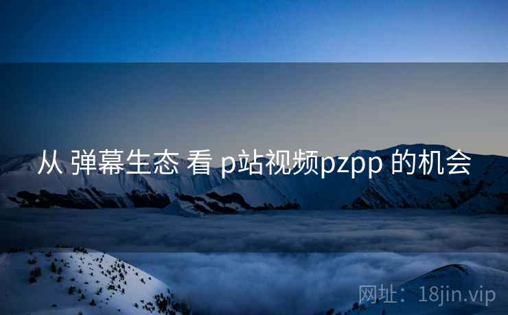 从 弹幕生态 看 p站视频pzpp 的机会 从 弹幕生态 看 p站视频pzpp 的机会